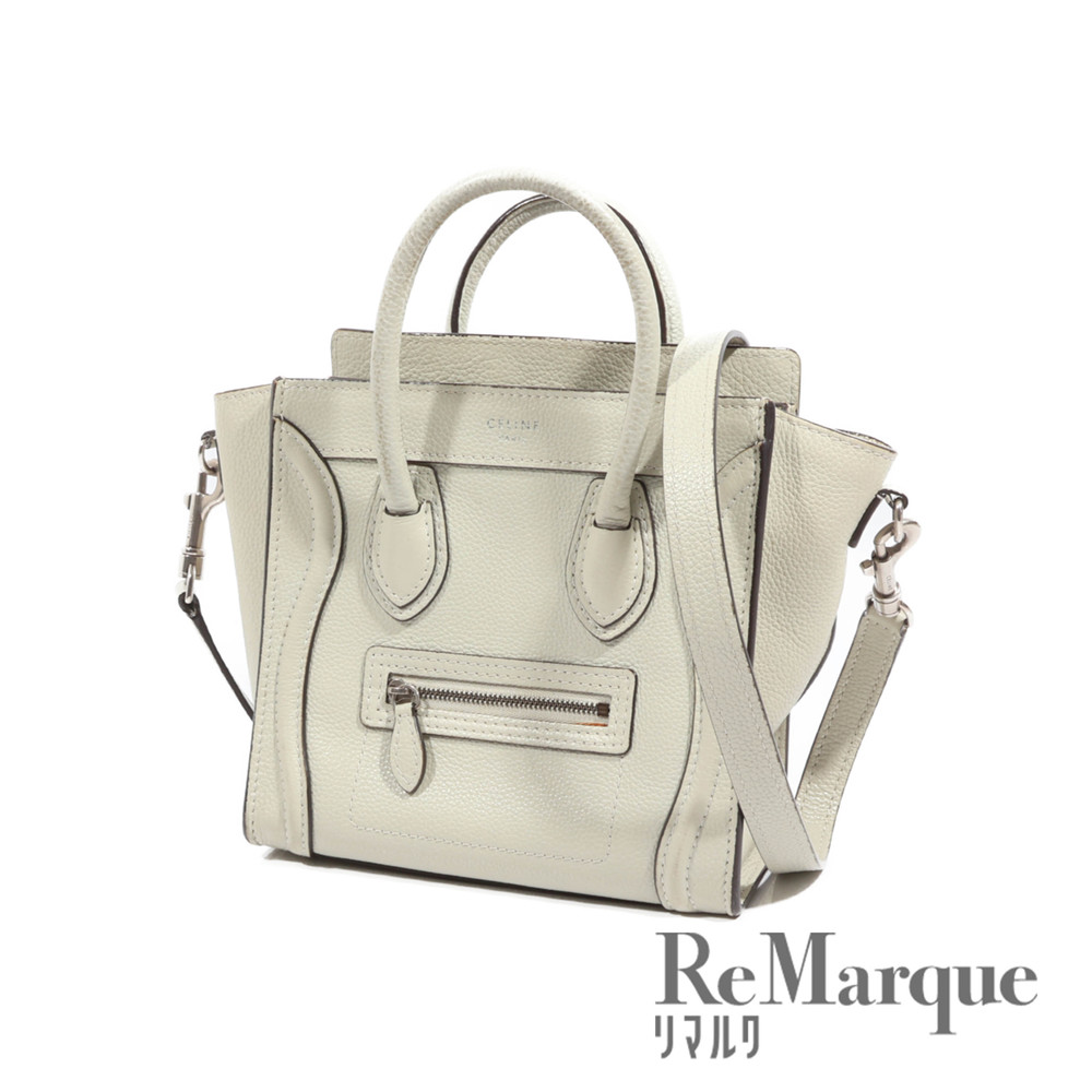 Celine Shopper Leather Pale Luggage Grey Handbag Nano